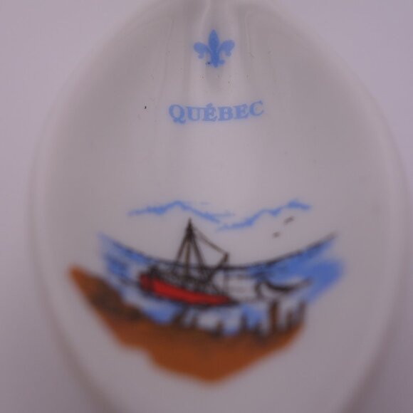 La Gaspesie Quebec Gaspe Que Ceramic Spoon Imported by JC Ricard Made in Taiwan - Picture 3 of 12